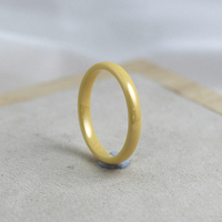 Bague en céramique de zircone jaune vibrante de 3 mm, construction ultra-légère, dureté 9 Mohs, ne raye jamais, idéale pour un cadeau