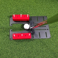 SwingPerfect Golf Putting Speed Trap: Tablero de fibra de carbono y bloques de obstáculos rectangulares de silicona para entrenamiento de trayectoria del putter