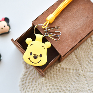 Microfibre enroulé fil extensible dessin animé porte-clés à la mode pendentif suspendu ornement clé portefeuilles accessoire décoratif - Product Image 3