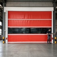 Porte Roulante Rapide Automatique en PVC, Motorisée, Coupe-vent et Anti-poussière pour Entrepôt Industriel