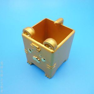 Metal Pen Holder Cartoon Square Matte Gold Desktop Ornament <b>Stationery</b> Storage Box Home Decor <b>Gift</b> - Product Image 1