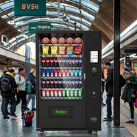 Distributeur automatique combiné en métal 10,1'' le plus vendu en Europe pour boissons et snacks, avec système de paiement par espèces, pièces, cartes et jetons, et fonction SDK