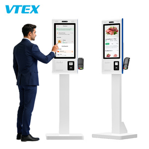 Kiosque de commande en libre-service à écran tactile sur pied de 21,5, 27 ou 32 pouces avec fonction SDK automatique et paiement NFC pour restaurant - Product Image 1