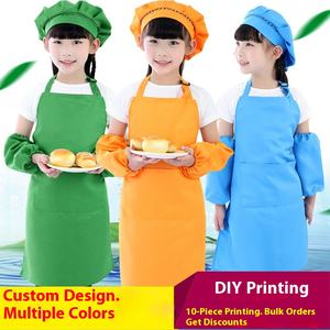 Tablier de peinture en coton personnalisé pour enfants avec impression de logo Musée d'art Bavoir de maternelle pour enfants pour restaurants - Product Image 3