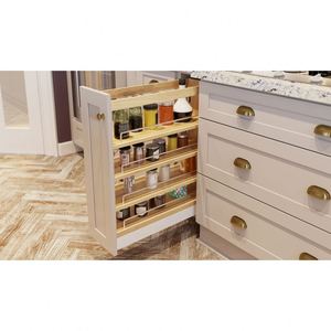 Gabinetes de Cocina Americanos Clásicos Estilo Shaker, de Madera de Roble Blanco, Estándar Americano, con Soporte de Esquina - Product Image 3