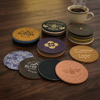 Sous-verres en cuir personnalisés avec logo, tapis à boissons imperméables en PU, ensemble de sous-verres imprimés sur mesure pour cadeaux promotionnels, choix privilégié