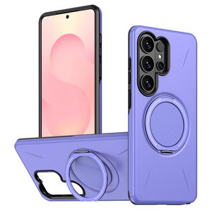 Étui de téléphone avec béquille rotative à 360° en TPU + PC et support métallique pour Samsung S26 Ultra, S24 Ultra, A55, A56, A37, A14 - Product Image 5