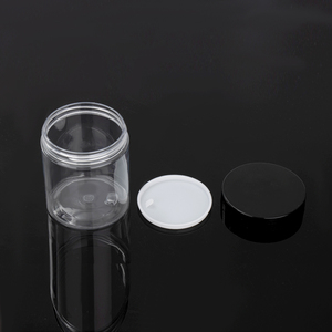 Empty Transparent 4oz 60z 8oz Sweet Honey Candy Pet Plastic Jar In Bulk With Black Lid
