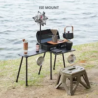 ISE MOUNT support de lumière de Table pliante extérieure moderne Base d'expansion de boîte à outils en métal Portable pour Camping pique-niques Design pliable