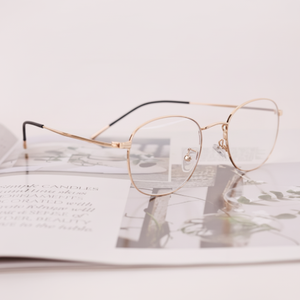 AR-33006 Premium luce blu che blocca gli occhiali da lettura oro corno cerchione cornici per uomini e donne - Product Image 1