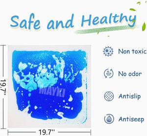 กระเบื้องกิจกรรมพื้นสัมผัสของเหลวหลากสี รูปทรงสี่เหลี่ยม ของเล่นเสริมพัฒนาการทางประสาทสัมผัส - แพ็ค <span class=keywords><strong>8</strong></span> ชิ้น - Product Image 6