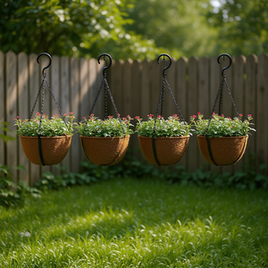 Set di 4 staffe per piante sospese in acciaio verniciato per accessori per cesti sospesi - Product Image 2