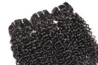 Kutikula penuh selaras 100% rambut tidak diproses India mentah bundel rambut hitam keriting terbaik Kamboja grosir alami