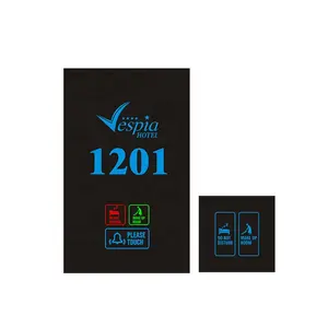 ABLE Electronic LED Door Name Sign Number Plates Hotel Designs Touch Screen Hotel Door Plate