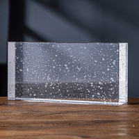 Briques de verre à bulles solides 50x100x200mm avec trous pour la décoration industrielle et l'utilisation murale