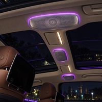 Speaker Atap Belakang W213 Dengan Lampu Ambient 64 Warna untuk Benz E-class 2016-2023 Penutup Audio Speaker Plafon Lampu Ambient LED