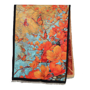 Bufanda <span class=keywords><strong>de</strong></span> Viscosa Gruesa con Estampado Digital <span class=keywords><strong>de</strong></span> la Serie <span class=keywords><strong>de</strong></span> Pintura al Óleo para Mujer 2025, Transpirable, <span class=keywords><strong>de</strong></span> Moda Otoño-Invierno, Regalo - Product Image 5