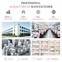 Ensemble de pinceaux de maquillage professionnel EMF 42 pièces pinceaux de fond de teint végétalien manche en bois de luxe pour maquillage Contour Blush correcteur