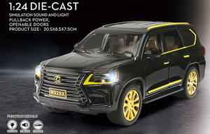 PANDAS 1:24 <span class=keywords><strong>Lexus</strong></span> LX570 Venta caliente luz sonido simulación Diecast <span class=keywords><strong>todoterreno</strong></span> aleación coche Metal modelo SUV vehículo juguete de plástico - Product Image 6
