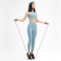 Leggings de Fitness taille haute pour femmes nouveau pantalon de Yoga serré brossé Double face sans motif solide T-Line DL064