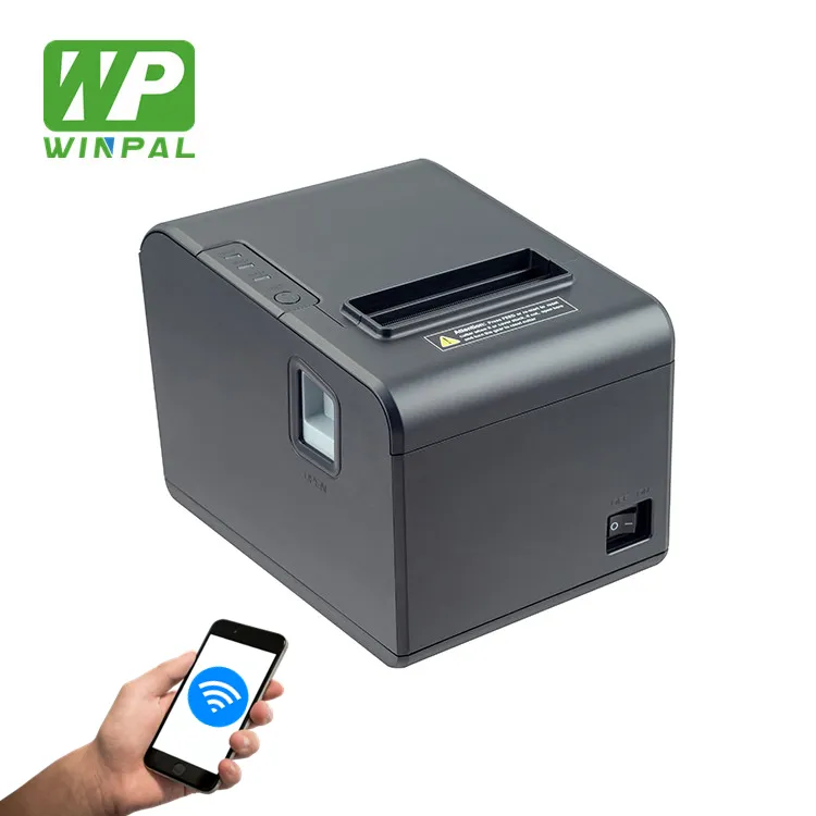 Imprimante thermique de reçus Winpal WP260 260 mm/s BT Wifi 80mm compatible avec l'imprimante thermique de reçus ESC POS pour Android