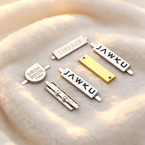 ODM OEM Custom Metal Logo Labels Private Brand Self-Adhesive <b>Name</b> Tags Laser Cut Eco-Friendly Own Design Metal <b>Plates</b> for - Product Image 1