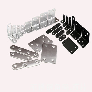 Support en métal chromé en forme de L Supports en acier forgé en fer bon marché pour armoires cuisines en alliage de laiton Supports de connecteurs d'étagère - Product Image 1