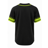 Maillot de baseball unisexe personnalisé respirant 100 % polyester imprimé par sublimation pour entraînement sportif, coupe athlétique à manches courtes