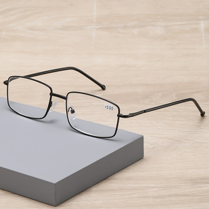 Kim loại vuông khung độ nét cao Phụ nữ đàn ông unisex lão thị anit ánh sáng màu xanh blcking kính mắt kính đọc sách - Product Image 2