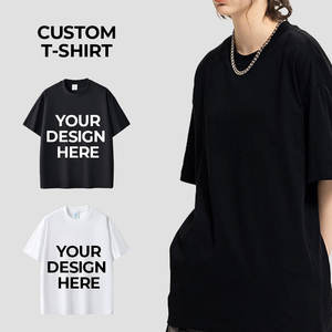 Camisetas regulares de algodón de alta calidad para hombre, camisetas casuales en blanco lisas, ropa de calle personalizada, camiseta para hombre - Product Image 4