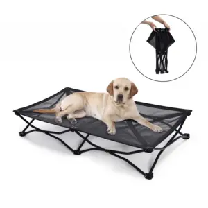 Katlanabilir yükseltilmiş trambolin köpek yatağı açık seyahat zemin kapalı yükseltilmiş pet yatak büyük büyük köpekler