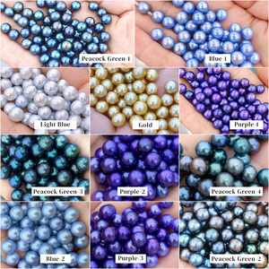 Perlas Naturales <span class=keywords><strong>de</strong></span> Agua Dulce Teñidas <span class=keywords><strong>de</strong></span> Primera Calidad a Precio <span class=keywords><strong>de</strong></span> Fábrica <span class=keywords><strong>de</strong></span> Muses Jewels, Perlas Sueltas Redondas <span class=keywords><strong>de</strong></span> 7 mm a 8 mm para <span class=keywords><strong>la</strong></span> Elaboración <span class=keywords><strong>de</strong></span> Collares - Product Image 1