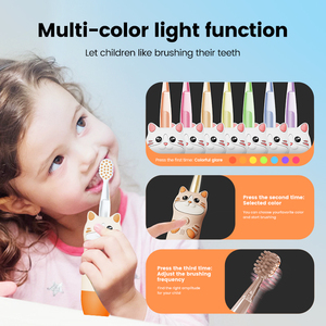 <span class=keywords><strong>Brosse</strong></span> <span class=keywords><strong>à</strong></span> dents <span class=keywords><strong>électrique</strong></span> sonique pour enfants, Portable, automatique, lumière LED, 4 modes, <span class=keywords><strong>brosse</strong></span> <span class=keywords><strong>à</strong></span> dents sonique en Silicone pour <span class=keywords><strong>bébé</strong></span>, avec <span class=keywords><strong>2</strong></span> têtes de <span class=keywords><strong>brosse</strong></span> - Product Image 3