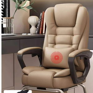 <span class=keywords><strong>Repose</strong></span>-pieds confortable en cuir de luxe patron exécutif dormir chaise d'ordinateur inclinable chaise de bureau ergonomique - Product Image 4
