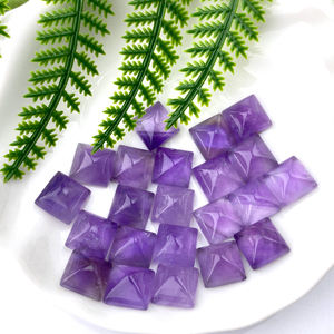 Qinfa Thủ Công Mỹ Nghệ Thạch Anh Tím Tự Nhiên Chất Lượng Cao Đầy Màu Sắc Đá Quý Loose Đá Quý Tùy Chỉnh Cắt Kích Thước Hình Vuông Bán Buôn - Product Image 4