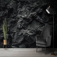 Panneau mural en pierre artificielle moderne de luxe en PU, un panneau pour une murale, revêtement décoratif en polyuréthane pour hôtels