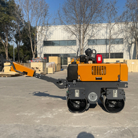 0.8Ton-1Ton Double Tambour Road Roller Walk Derrière 1 Ton Roller à vendre Hand Held Soil Rodillo Compactador