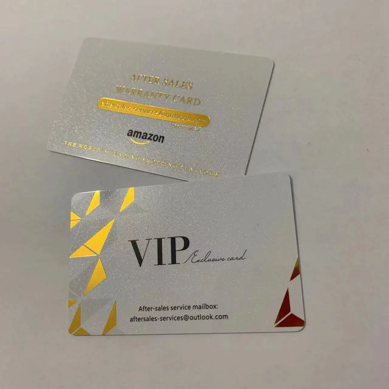 Custom logo plastic credit card luxury business card with gold sliver foil printed PVC business card