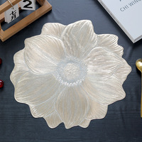 Set de table style nordique Lotus, résistant à la chaleur, imperméable, anti-taches, en PVC lavable, isolation thermique, pour hôtel et restaurant