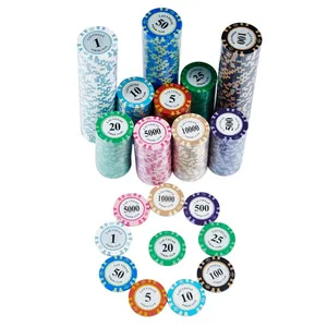 Chips de poker do clube de golfe premium personalizados, de alta qualidade, abs, cerâmica, abs