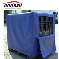 Tissus en PVC réutilisables et imperméables haute résistance Couverture de palette IBC robuste Couverture de bâche en PVC