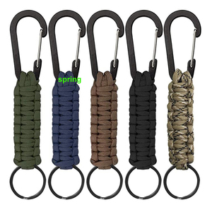 Nhiệm vụ nặng nề kim loại Paracord Keyring dây móc áo <span class=keywords><strong>Keychain</strong></span> với xe đẩy móc chai nước Ba lô công cụ Dao Chủ - Product Image 3