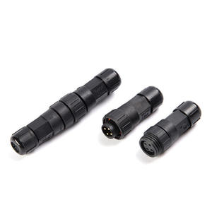 <b>Waterproof</b> 2345 Core Aviation Plug M14 RF Signal Wire Male and Female Plug Docking Type <b>Cable</b> Extension Plug Black PVC CN;JIA - Product Image 1