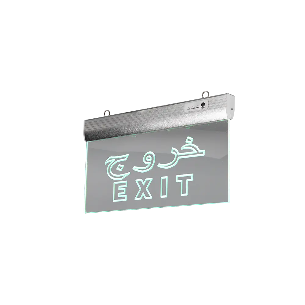 Hot Sale IP35 Fire Safety Wall Ceiling Hanging Chain Installation Mounted 3w Led Emergency Exit Signs Light