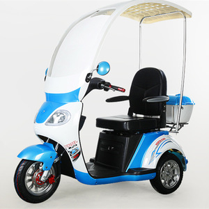 Scooter à trois roues 800W avec moteur sans balais, siège et auvent pour adultes - Product Image 1