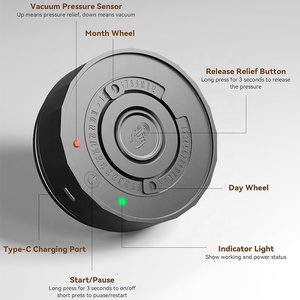 Hot Bán Hộ Gia Đình Cà Phê Khô Thực Phẩm Lưu Trữ Đa Năng Chân Không <span class=keywords><strong>Container</strong></span> Điện Canister Ngày Tracker Pin Cho Cà Phê Lưu Trữ - Product Image 2