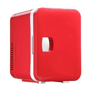 Mini réfrigérateur de camping, 4l, double puissance, porte en verre, Ac, Dc, voyage, voiture chaude et froide, véhicule à double usage, hôtel, réfrigérateur