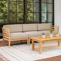 New Style Luxus Teak Outdoor Sofa Patio Möbel Seil Sofa bezug Wohnzimmer Massivholz Stuhl