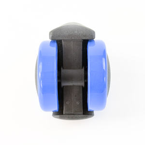 Rodízios para Cadeira de Escritório Azuis de Design Moderno 50mm com Freio, Nylon PU e Rolamento de Esferas, Peça Giratória para Móveis Azul - Product Image 4