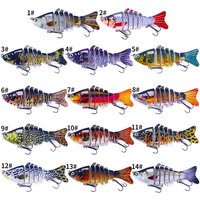 Umpan Pancing Ikan Nila Kualitas Terbaik 9.7Cm-14.5G 6 Bagian Umpan Berenang Plastik